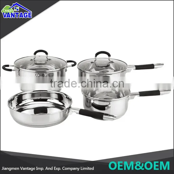 2016 7pcs Stainless Steel Modern Kitchen Nonstick Cookware Sets Cooking Pot photo-4