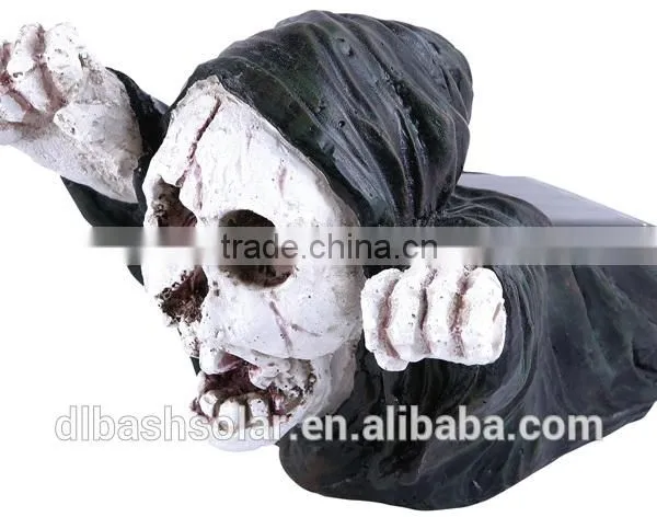 Sinister SKULL Skeleton Scary Lantern Halloween Light Up Party Spooky Decoration photo-2