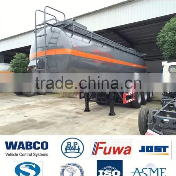 China Carbon Steel 40m3 Liquid Chemical Tanker Semi Trailer photo-5