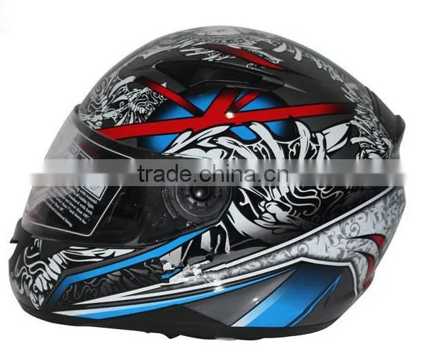 Bluetooth Double Visor Helmet/Moto Cross ECE Helmet /Full Face Bluetooth Helmet/Adults Motorcycle Helmet (TKH809) photo-3