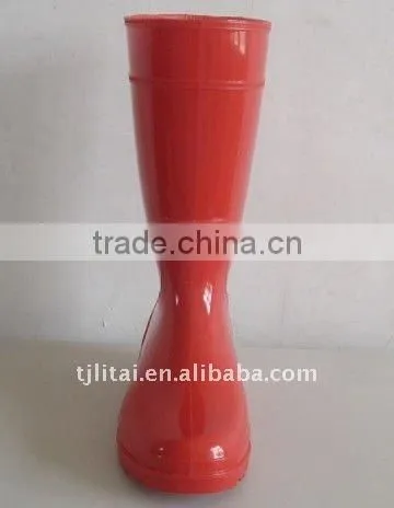 2015 NEW Transparent Waterproof PVC Rain Boots ,red Rain Boot photo-4