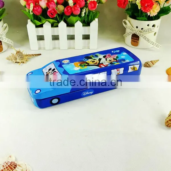 Custom Color Metal Rectangular Cartoon Tin Pencil Box photo-2
