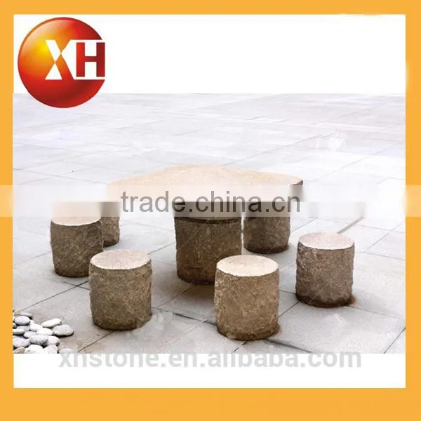 Garden Marble Top Wood Dining Table for Outdoor Furniture photo-2