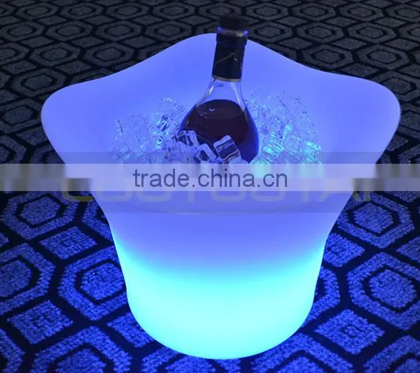 Remote Control Battery Operated Plastic Illuminated Led Wine Cooler/led Wine Ice Bucket photo-5