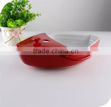 China Factory Suppliers Ceramic Cookware Boat Shape Casserole photo-6