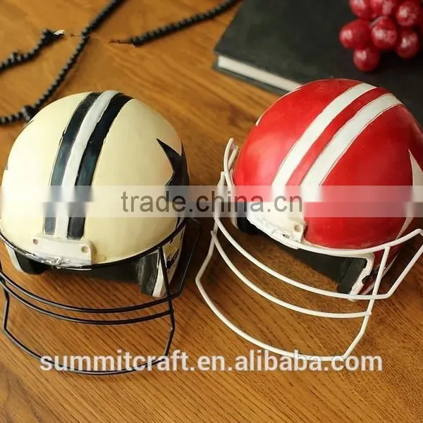 Vintage Style Resin Motorbike Helmet Prop Decoration photo-4