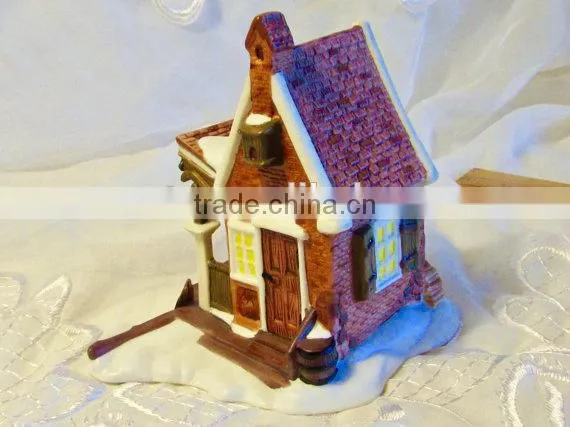 Small Snow Cottage Heritage Village, Table Decor Small Village photo-3