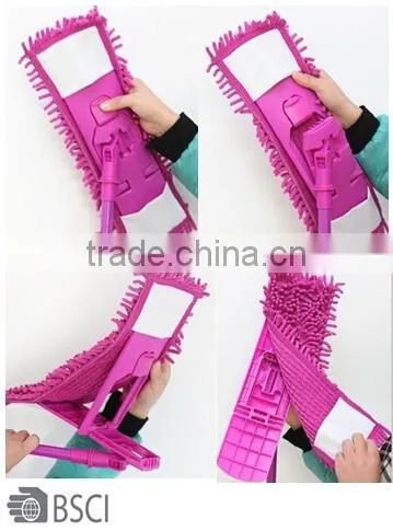 BSCI Microfiber Chenille Mop for Flat Floor Cleaning,china Microfiber Wiper photo-2