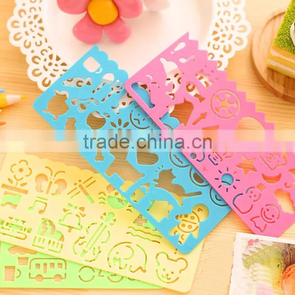 China Hot Wholesale Cheap Plastic Painting Stencil Ruler for Sale photo-2