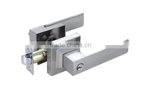 Satin Nickel Zinc Alloy Handle Toilet Italian Door Lock photo-2