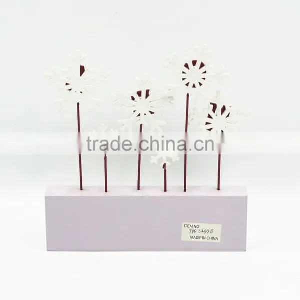 2017 Holiday Vintage White Snow Flower Table Top Use Home Christmas Decoration 2017 photo-3