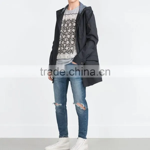 Wholesale Newest Design Custom Flower Pattern Screen Printed Grey Slim Fit t Shirt for Man Casual t Shirt in Bulk photo-4