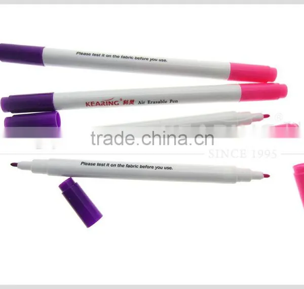 Kearing Brand Fabric Garment Air Erasable Self Vanishing Violet+pink Color Dual Tipped Air Erasable Marker # AT10-VP photo-2