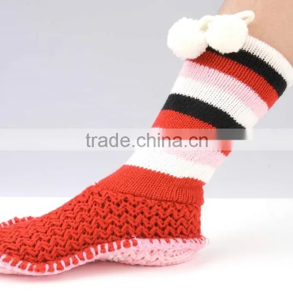 Adults Age Group and Knitted Technics Microfiber Socks Fuzzy Socks Women Slippers photo-3