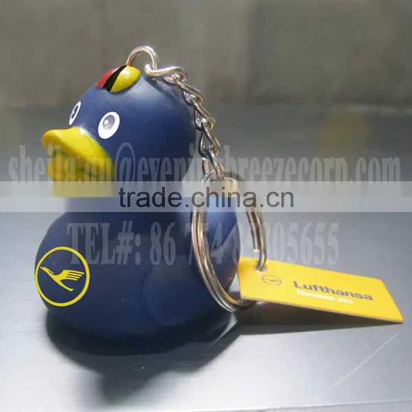 Wholesale Mini Purple Construction Worker Rubber Duck Keychain photo-4