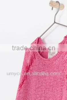 2014 Girl's Lovely Frills Knitted Pullover Sweater photo-4