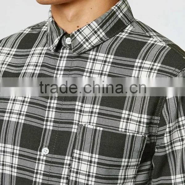 Man Gingham Shirts Mens Casual Plaids Dress Casual Shirts photo-4