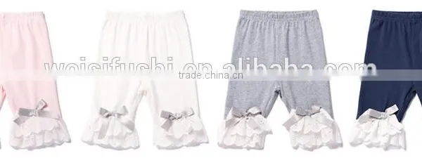 Hot Selling Custom Fashion Pants for Little Kids/girls Ruffle Pants photo-5