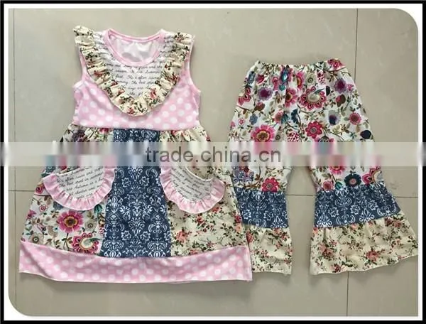 2016 Summer Fall Boutique Girl Easter Chevron Girl Outfit Giggle Moon Girl Remake Ruffles Clothing Set Summer Wear Cater Outfit photo-4