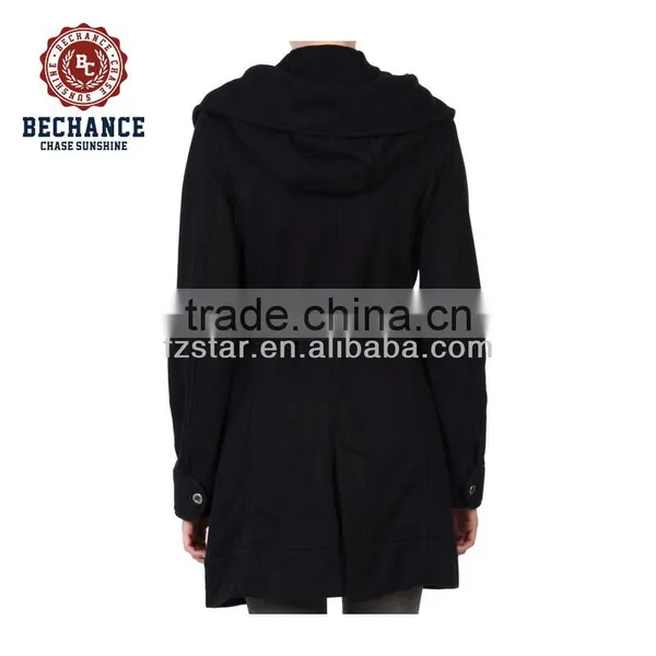 Fashion Women Wool Parkas With a Belt photo-2