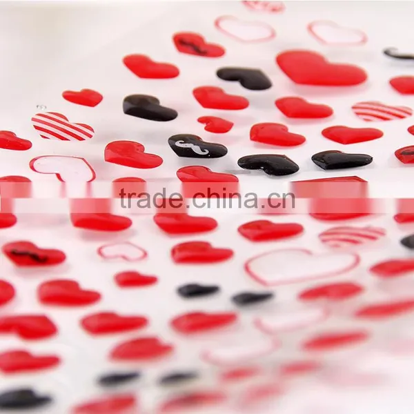 Decoration Gel Stickers,children Carton Sticker for Education 3D Pop-up Crystal Sticker photo-4