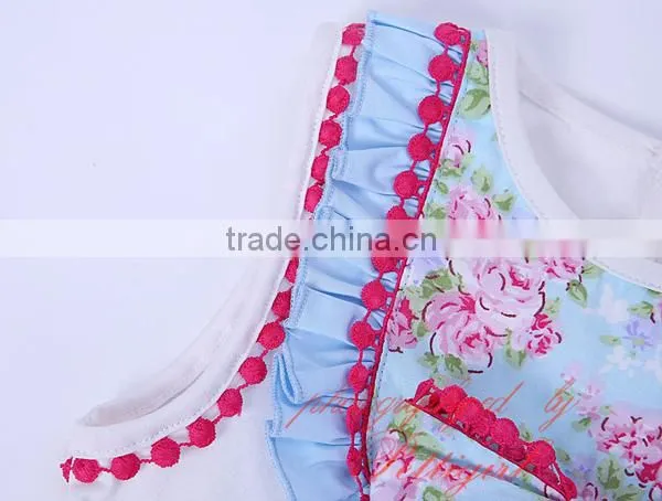Sky Blue Flower Girl Dress Child Clothes photo-4