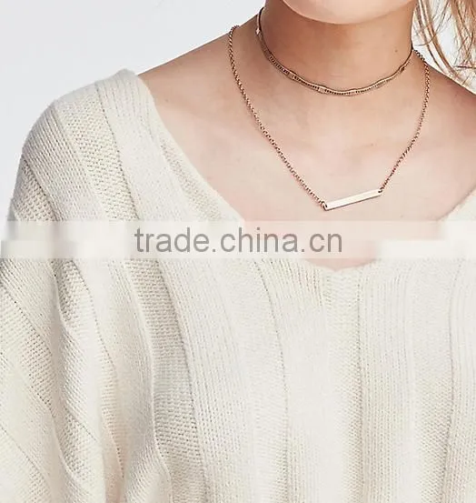 Ladies Long Sleeve Fashion Asymmetrical Modern Knitting Crop Top Sweater With Best Quality photo-5