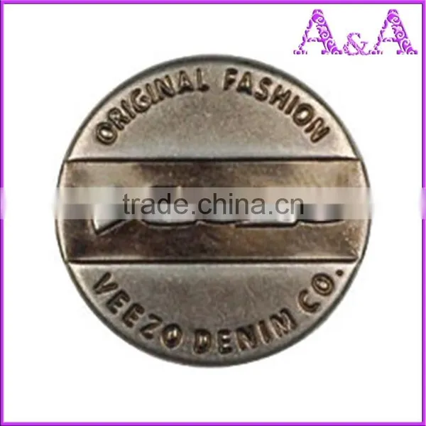20mm Flat Design Brass Jeans Buttons in High Quality for Pakistan Market photo-5