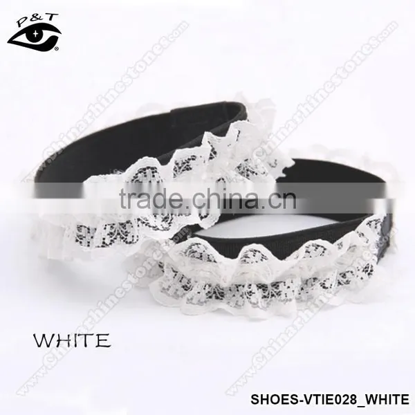 4 Colors Lace Ribbon Shoe Lace Elastic Straps For High Heels photo-6