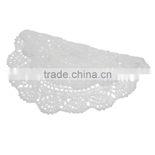 Modern Style 25cm Vintage Style Floral Hand Crochet Handmade Cotton Beige Doily Cup Table Mat Doilies Crochet Placemat Coasters photo-4
