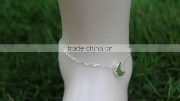 Sexy Women Gold Silver Moon Pendant Ankle Chain Foot Chain Anklets photo-2