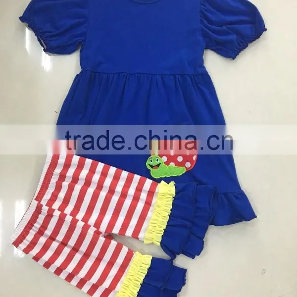 Baby Clothes Set Wholesale Cotton Ruffle Western Outfit Girls Back To School Outfit photo-6