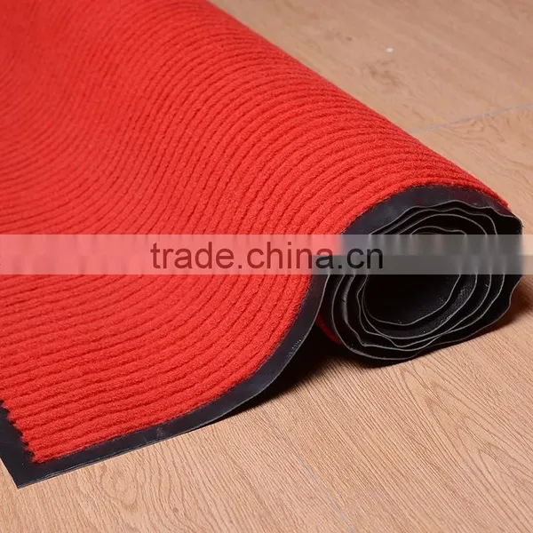 Needle Punched Plain Color Nonwoven Exhibition Shaggy Carpet,rugs/colorful Striped Carpet photo-4