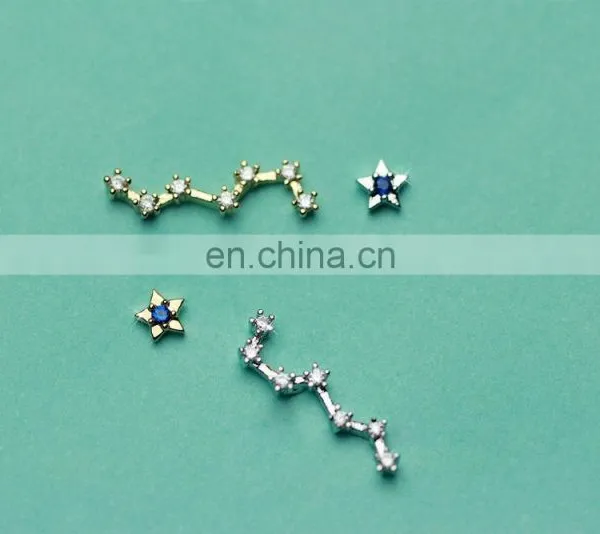 Asymmetric Stud Earrings Darling Small Dipper Star for Your Lobes photo-3