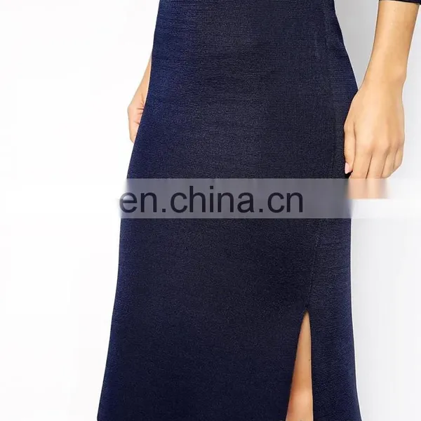 Knit Pencil Skirt Classic Suit For Woman photo-4