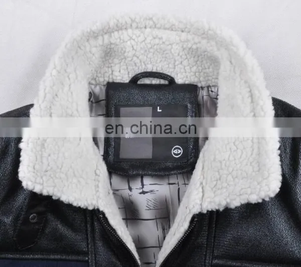 2017 Latest Design Mens Handsome Padded pu Leather Jacket Motrocycle photo-4