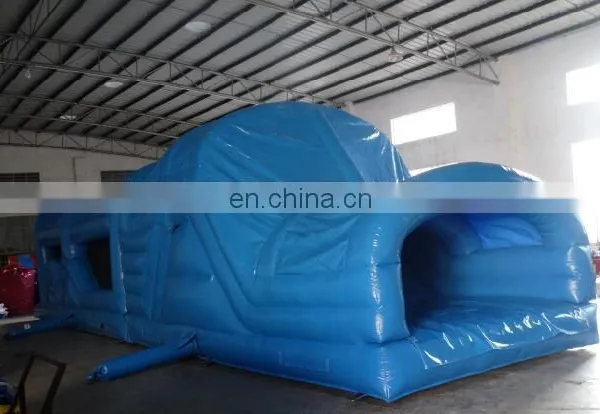 Blue Enclosed Inflatable Obstacle Course photo-3