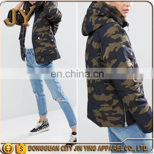 Ladies Garment Padded Jackets Fixed Hood Jackets Funnel Neckline Jackets Dongguan Clothing Wholesaler