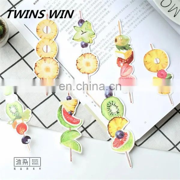 Hot Sale Popular Creative School Stationery Supplies Promotional Free Sample Cartoon Paper Different Fruit Shaped Bookmark Clips photo-2