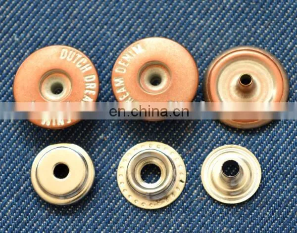Embossed Metal Logo Metal Snap Button photo-3