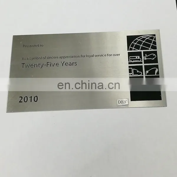 Photo Etched Stainless Steel Metal Package Nameplates