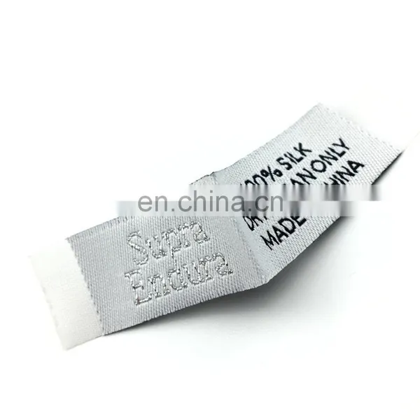 Maker Garment Labels Fabric Labels Silver Metallic Woven Label photo-4