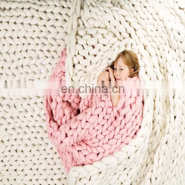 PLFR Super Warm and Cozy Chunky Heavy Wool Knitted Throws Blankets for Winter photo-4