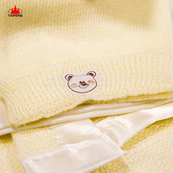 OEM Design Fancy Felt One Side Imitated Cotton Europe Baby Shawl Fleece Blanket photo-5