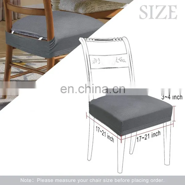 Stretch Spandex Jacquard Dining Chair Seat Cover Waterproof Removable and Washable Dustproof Dining Chair Cushion Seat Cover photo-3