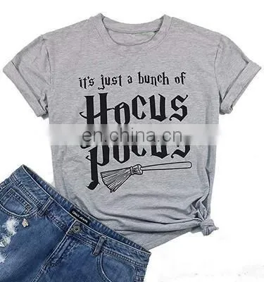 Halloween Series European and American Hot Style Short-sleeved Women's T-shirt Pure Cotton Loose Large Size Casual Letter