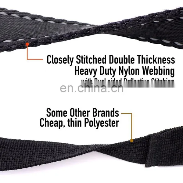 Heavy Duty Dog Leash Traffic Padded Double Handles Lead for Control Safety Training - Leashes for or Large Dogs or Medium Dogs photo-6