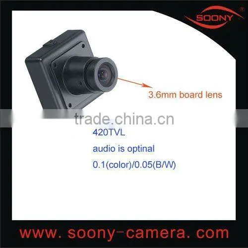 3.6mm Lens Mini Camera With Audio Sony Super HAD CCD