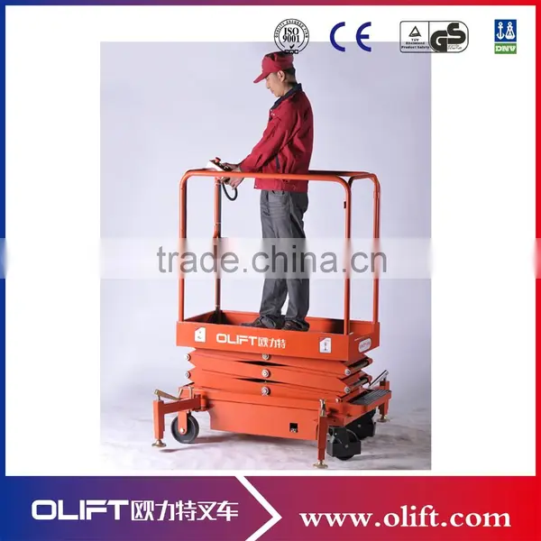 Four Wheels Mini Mobile Scissor Platform Lift From China photo-6