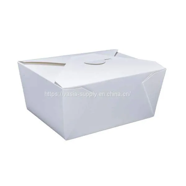 Rectangle Oriental Food Box 35oz White-take Away Carton, Suitable for Hot or Cold Foods, Easy Close Top photo-2
